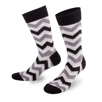 Chaussettes zigzag de PATRON SOCKS - CONFORTABLES, ÉLÉGANTES, UNIQUES !