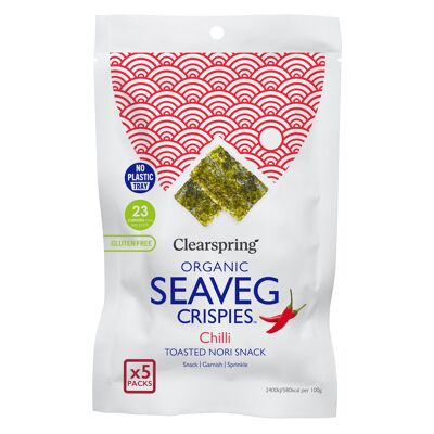 Multipack organic seaweed chips - Chilli 5x4g (KOR-ORG-023)