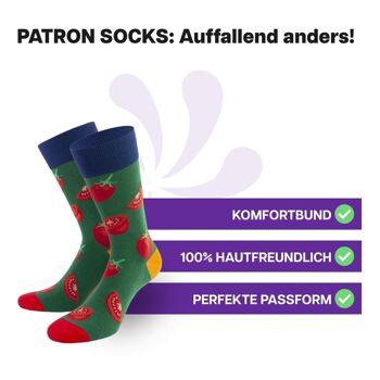 Chaussettes tomates de PATRON SOCKS - CONFORTABLES, ÉLÉGANTES, UNIQUES ! 2