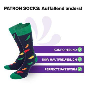 Chaussettes chili de PATRON SOCKS - CONFORTABLES, ÉLÉGANTES, UNIQUES ! 2