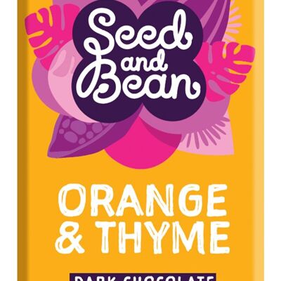 Seed and Bean Orange & Thymian Dark 58 % Bio-Schokoriegel, 30 x 25 g
