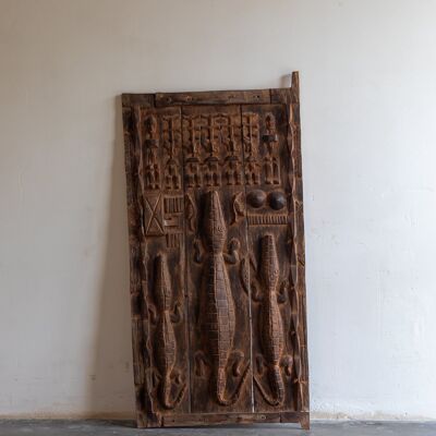 Puerta decorativa Dogón en madera Kayes