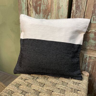 Cushion cover black and white white 45*45 cm