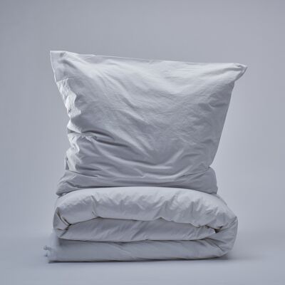 Percale Bettdeckenset - Weiß-UK Single (140x200; 50x70)