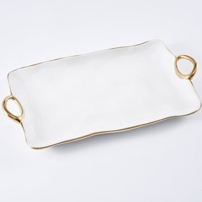 Golden Handles - Large Platter (CER2610WG)