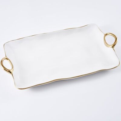 Golden Handles - Large Platter (CER2610WG)