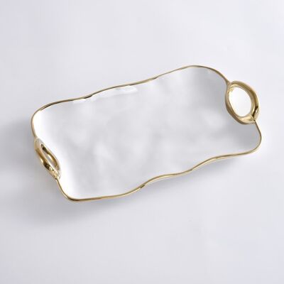 Golden Handles - Medium Platter (CER2611WG)