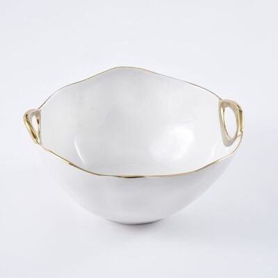 Golden Handles - Large Bowl (CER2699WG)