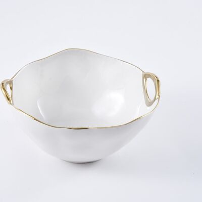 Golden Handles - Large Bowl (CER2699WG)
