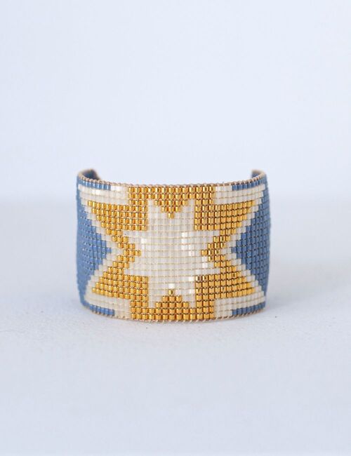 Handwoven Bracelet - Elegant 24K Gold-Plated Miyuki Glass beads