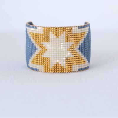 Handwoven Bracelet - Elegant 24K Gold-Plated Miyuki Glass beads