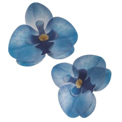 BOX OF 10 EDIBLE BLUE WAFER ORCHIDS