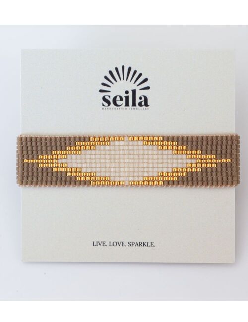 Ella - Handwoven Bracelet - Elegant 24K Gold-Plated Miyuki Glass Beads