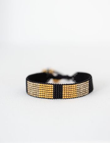 Aura - bracelet tissé à la main en perles de verre plaqué or 24 carats 2