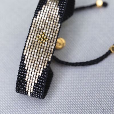 Shine - Bracelet tissé à la main avec perles de verre Miyuki - Plaqué Or 24K