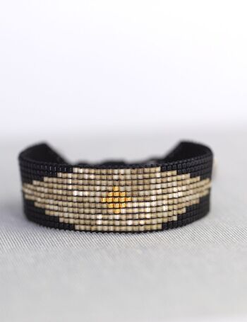 Shine - Bracelet tissé à la main avec perles de verre Miyuki - Plaqué Or 24K 2