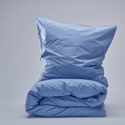 Percale Duvet Set - Light Blue-UK Single (140x200; 50x70)