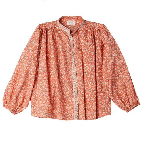 Blouse Femme fleurie Oriana Corail