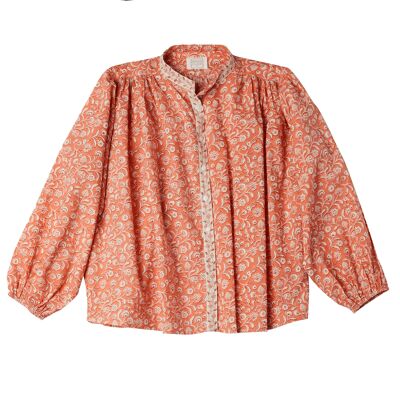 Women's floral blouse Oriana Coral
