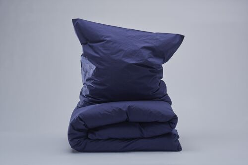 Percale Duvet Set - Navy-EU Single (150x210; 50x70)