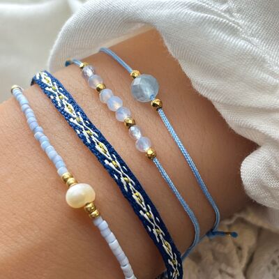 Bracelet set aquamarine