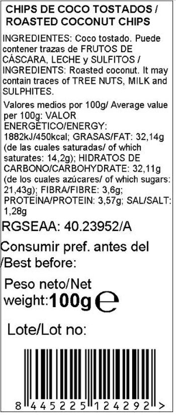 Chips de coco tostados 500g nut&me - Snack saludable 5