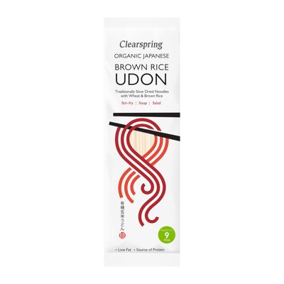 Fideos udon de arroz integral orgánicos de Japón 200g (JP-BIO-006)