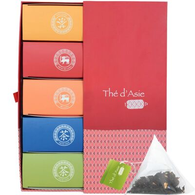 Caja de 100 bolsitas de té - Orgánico - 5 cajas de bolsitas de té oolong