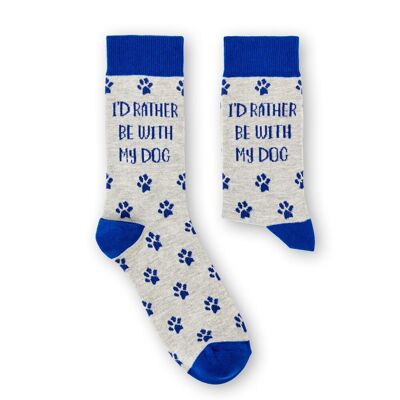 Chaussettes unisexes Je serais plutôt avec mon chien