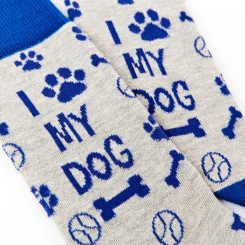 Chaussettes unisexes J'aime mon chien 3