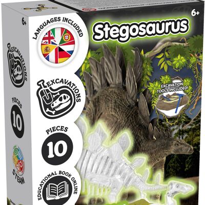 Scavi fossili per bambini - Stegosauro che si illumina al buio