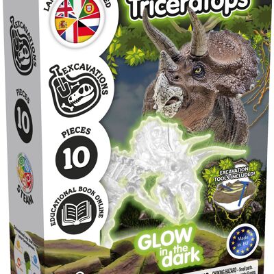 Fossil Excavations for Kids - Glow-in-the-dark Triceratops
