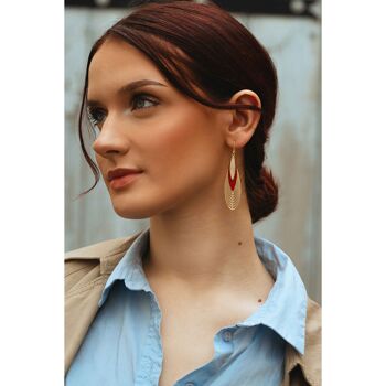 Boucles d'oreilles Kate en cuir recyclé, 9 coloris disponibles 10