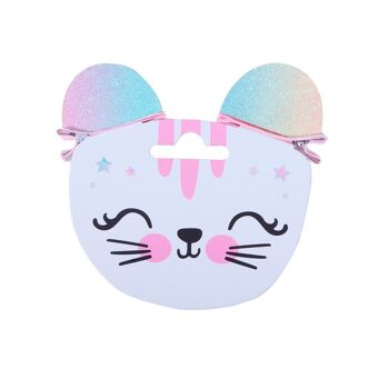 Pack de 2 barrettes à cheveux avec oreilles de chat - deux coloris 2