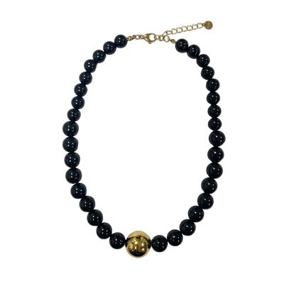 Balls bead necklace - Black