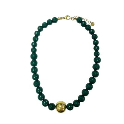Balls bead necklace - Green