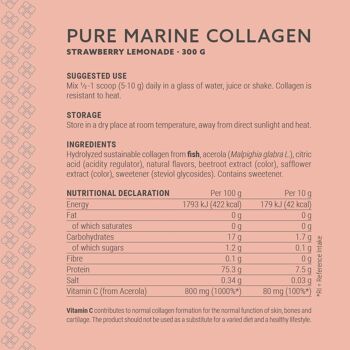 Plent Beauty care - PURE MARINE COLLAGEN - Fraise Limonade - 300g 2