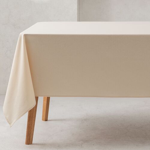 Plain tablecloth organic cotton fabric waterproof stain-resistant