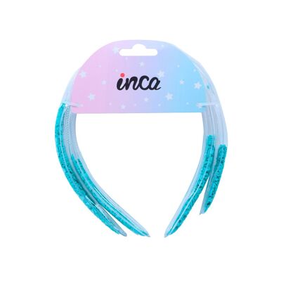 2er-Pack transparente Kinder-Stirnbänder mit Herzkonfetti – 3 Farben