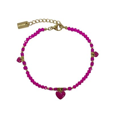 Bracciale con perline - rosa