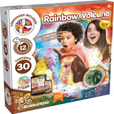 Volcán arcoíris DIY: juguete educativo para niños