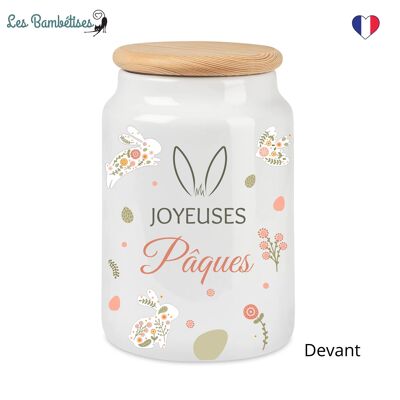 Bohemian Happy Easter Cookie Jar