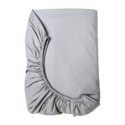 Draps Percale - Gris Clair-Double (160x200x25)