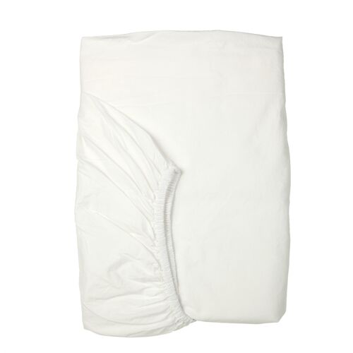 Percale Sheets - White-Single (90x200x25)