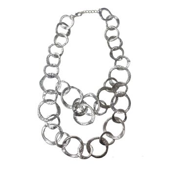 Collier fantaisie acier inoxydable - Argenté 1