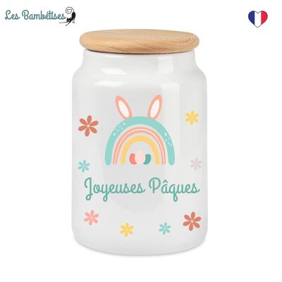 Happy Easter Rainbow Cookie Jar