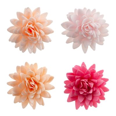 BOX OF 18 WAFER FLOWERS ASSORTED COLORS Ø 5.5CM