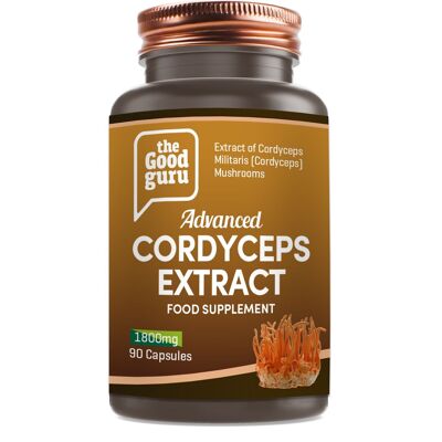 Extracto Vegano de Hongo Cordyceps (Cordyceps militaris) Tarro 90 Cápsulas