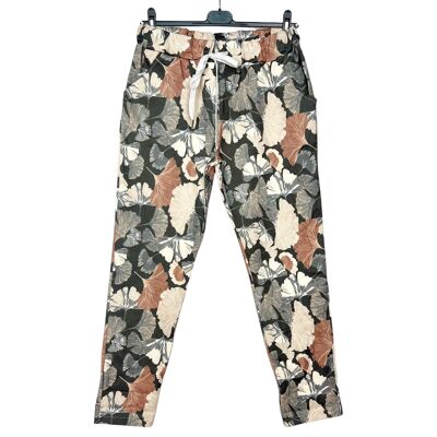 3377-20 Floral pattern pants