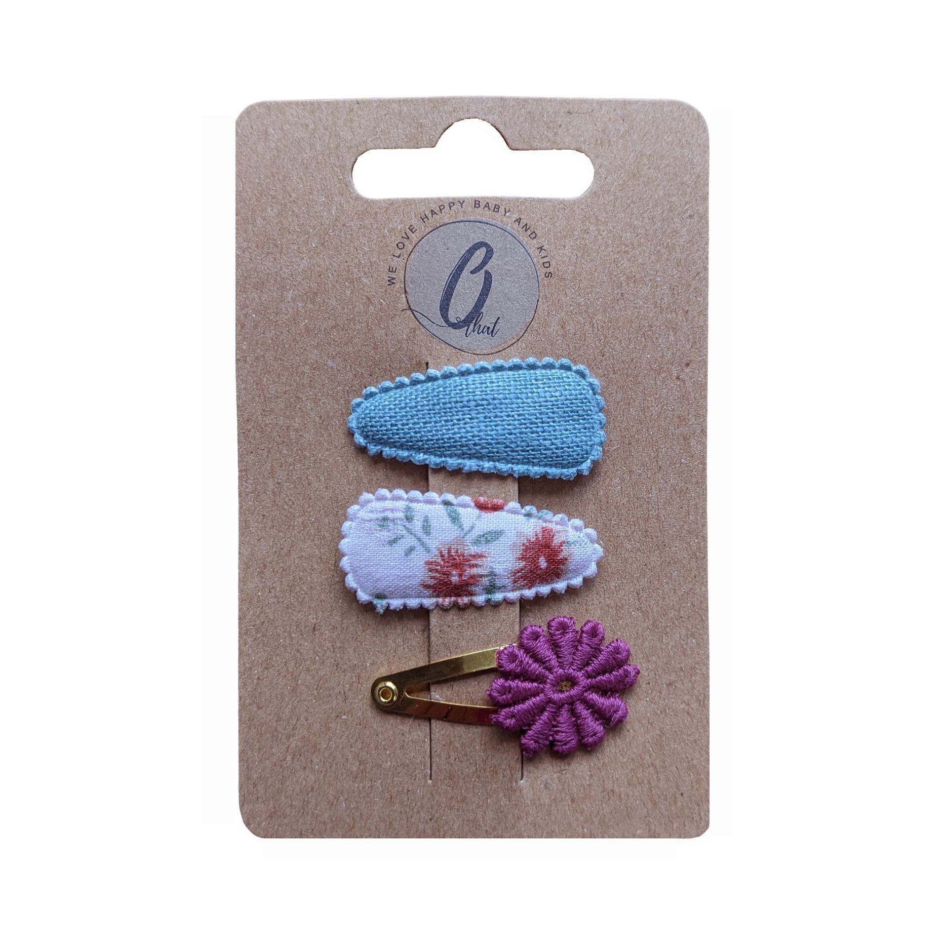 fermagli per capelli per bambini Primavera verde polveroso/stampa/fiore